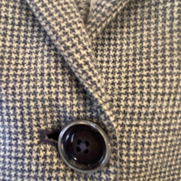 Mini-houndstooth size 38 black-and-white Circolo cotton-linen blazer! - Picture 11 of 15
